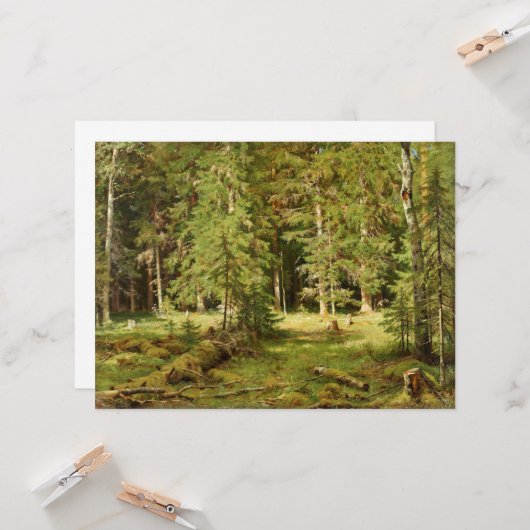 Russisch bos (Rustisch landschap) (Groene Bossen) Kaart (Voorkant / Achterkant in situ)