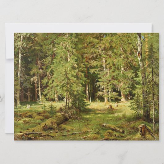 Russisch bos (Rustisch landschap) (Groene Bossen) Kaart (Voorkant)