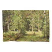 Russisch bos (Rustisch landschap) (Groene Bossen) Kussensloop (Voorkant-Links)