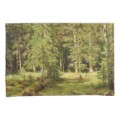 Russisch bos (Rustisch landschap) (Groene Bossen) Kussensloop (Voorkant-Rechts)