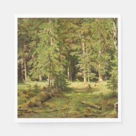 Russisch bos (Rustisch landschap) (Groene Bossen) Servet