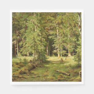 Russisch bos (Rustisch landschap) (Groene Bossen) Servet