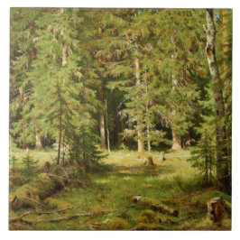 Russisch bos (Rustisch landschap) (Groene Bossen) Tegeltje