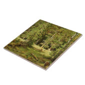 Russisch bos (Rustisch landschap) (Groene Bossen) Tegeltje (Zijkant)