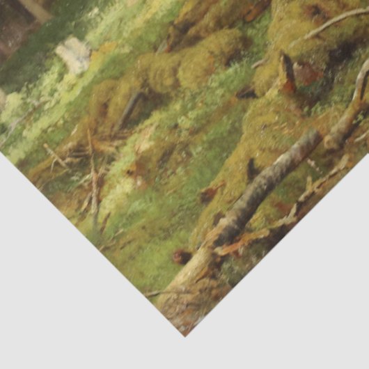 Russisch bos (Rustisch landschap) (Groene Bossen) Tissuepapier (Detail)