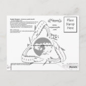 Russisch Briefkaart van de Sturgeon Collage (Achterkant)