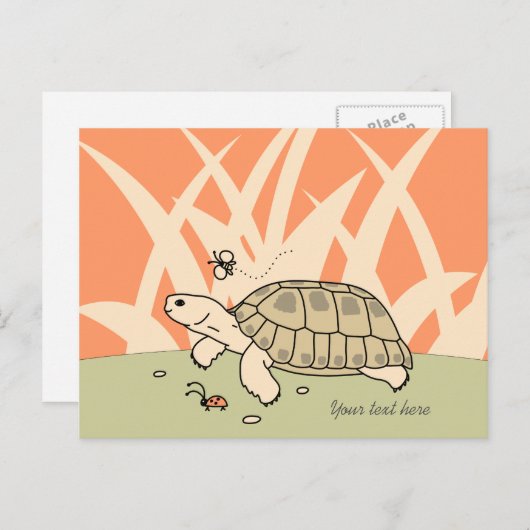  Russisch Briefkaart van Tortoise (Voorkant / Achterkant)