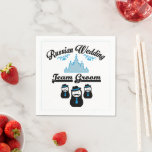 Russisch bruiloft, Team Groom. Servetten<br><div class="desc">Russisch bruiloft,  Team Groom. Luiers — Labels: teambruid,  Russisch,  bruiloft,  bruidsmeisjes,  beste man,  groom,  Rusland,  Team Groom,  Team Bride,  vrijgezellenfeest,  huwelijksjurk,  uitnodigingen,  ontmoetingen,  gezwommen</div>