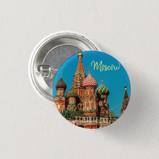 Russisch Button Pin op het Rode Plein in Sint-Basi (Voorkant /achterkant)