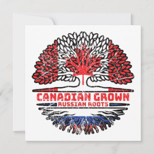 Russisch-Canadese vlag voor boomstammen Kaart