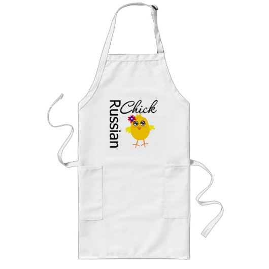 Russisch chick lang schort (Voorkant)