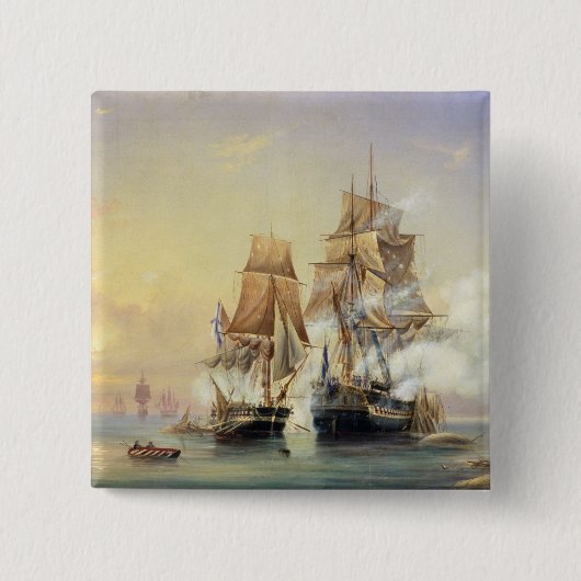 Russisch Cutter Mercury Vierkante Button 5,1 Cm (Voorkant)