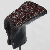Russisch cyrillisch schrift golfheadcover (3/4 voorkant)