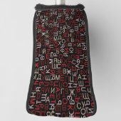 Russisch cyrillisch schrift golfheadcover (Draai 90)