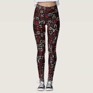 Russisch cyrillisch schrift leggings