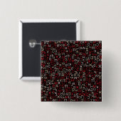 Russisch cyrillisch schrift vierkante button 5,1 cm (Voorkant /achterkant)