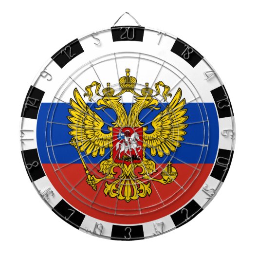 Russisch dartboard en Russisch vlag/spelbord Dartbord (Voorkant)