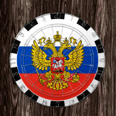 Russisch dartboard en Russisch vlag/spelbord Dartbord