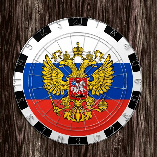 Russisch dartboard en Russisch vlag/spelbord Dartbord