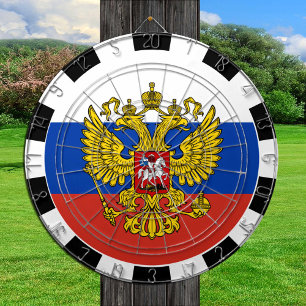 Russisch dartboard en Russisch vlag/spelbord Dartbord