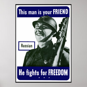 Russisch — Dit Man is je vriend — grens Poster