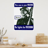 Russisch — Dit Man is je vriend Poster (Keuken)