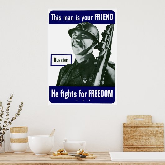 Russisch — Dit Man is je vriend Poster (Keuken)