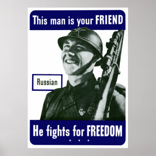 Russisch — Dit Man is je vriend Poster