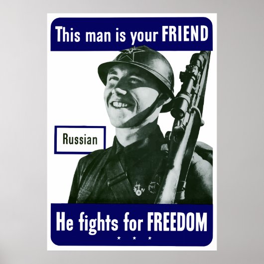 Russisch — Dit Man is je vriend Poster (Voorkant)