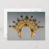 Russisch dobbeltje, goudset met parels briefkaart (Voorkant / Achterkant)