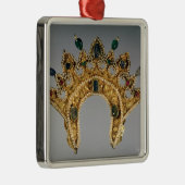 Russisch dobbeltje, goudset met parels metalen ornament (Rechts)