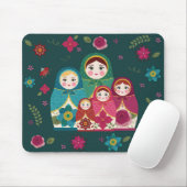 Russisch Dolls Green Muismat (Met muis)