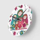 Russisch Dolls White Ronde Klok (Hoek)