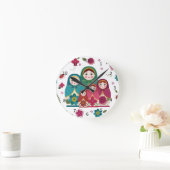 Russisch Dolls White Ronde Klok (Huis)