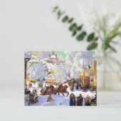 Russisch dorp in de winter briefkaart (Staand voorkant)