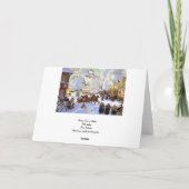 Russisch dorp in de winter feestdagen kaart (Achterkant)