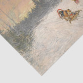 Russisch dorp onder sneeuw door Konstantin Korovin Tissuepapier (Detail)