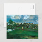 Russisch dorp Valentin Serov Feestdagenkaart (Voorkant / Achterkant)