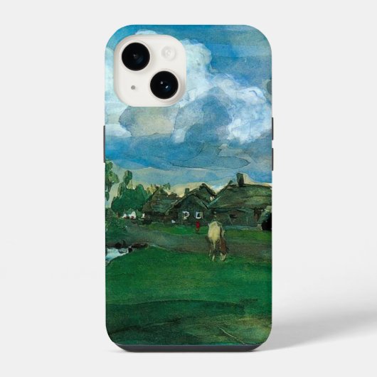 Russisch dorp Valentin Serov iPhone Hoesje (Achterkant)