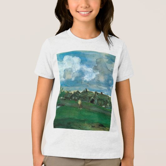 Russisch dorp Valentin Serov Tri-Blend Shirt (Voorkant)