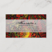 Russisch  fijn bloemmotief visitekaartje (Achterkant)