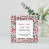 Russisch Folk Art Berry en vertrekt Wedding Invita Kaart (Staand voorkant)