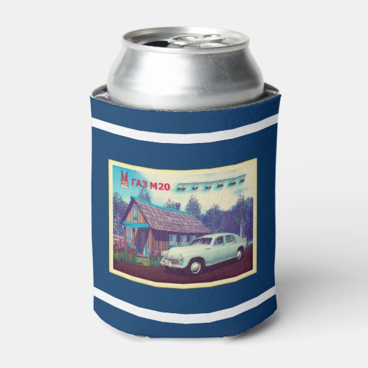Russisch GAZ M-20 auto en Dacha Blikjeskoeler (Blikje Voorkant)
