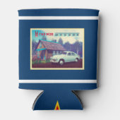 Russisch GAZ M-20 auto en Dacha Blikjeskoeler (Voorkant)