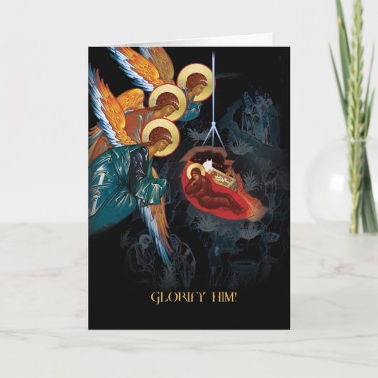 Russisch Geboorte Orthodoxe Kerst Kaart (Voorkant)