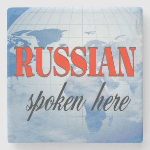 Russisch gesproken hier troebele aarde stenen onderzetter