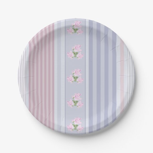 Russisch, gestreept, lappendeken papieren bordje (Voorkant)