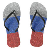 Russisch godin Glitter Rusland Vlag Beach Babe Teenslippers (Voetbed)