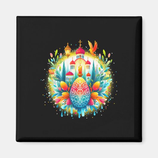 Russisch Grieks-Byzantijns-orthodox kruis Magneet (Voorkant)