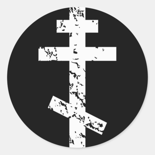 Russisch-Grieks-Byzantijns-Western Rite-orthodox Ronde Sticker (Voorkant)